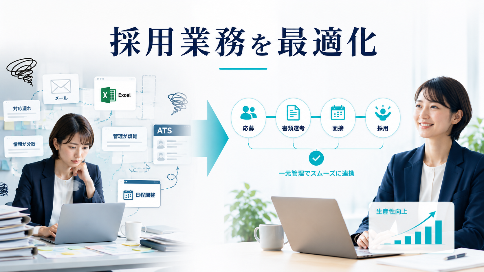 【2026年最新】採用効率化ツール完全ガイド|ATS・AI選考・日程調整を組み合わせた最適構成