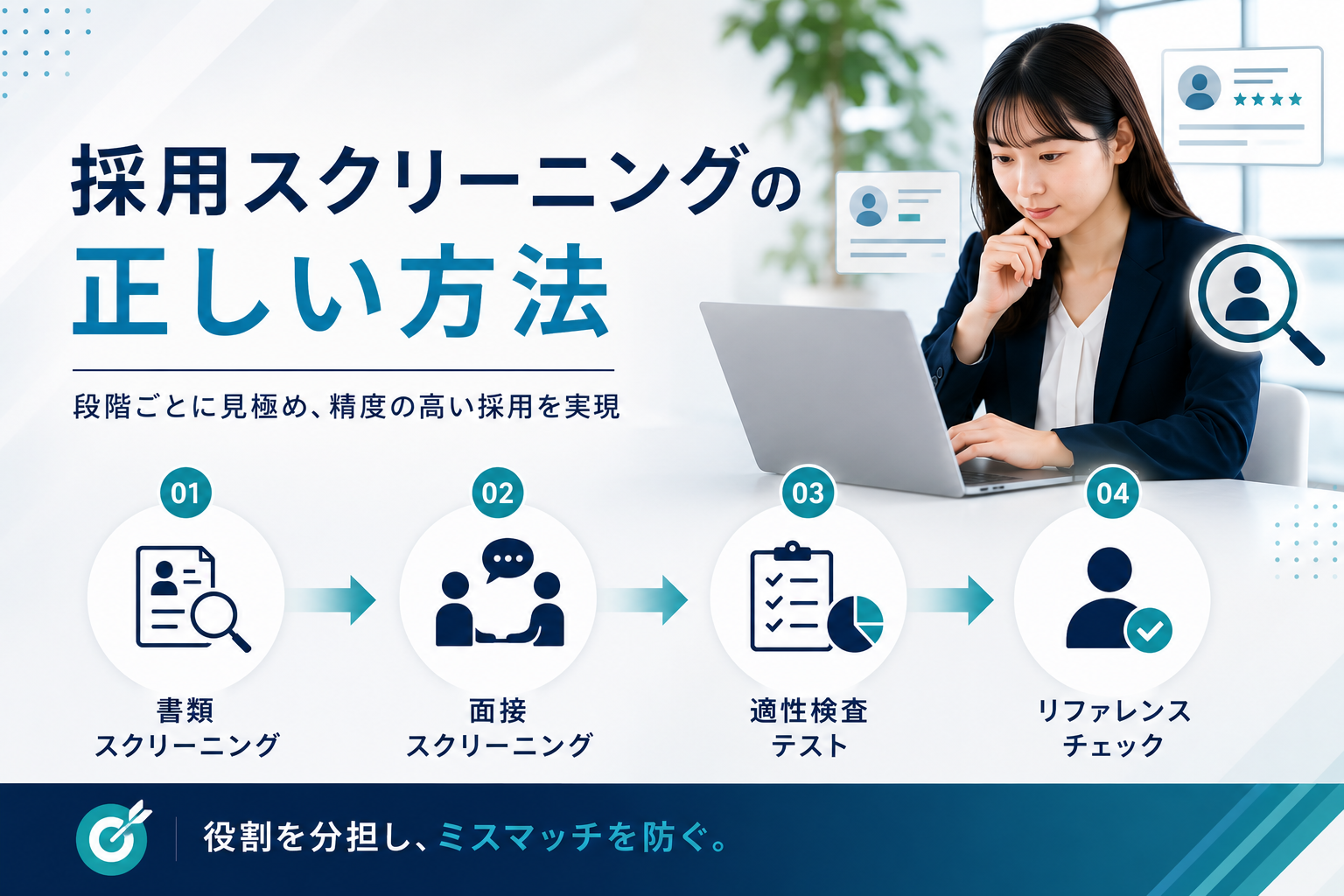 【2026年最新】採用スクリーニングの正しい方法|書類・面接・リファレンスの段階別ガイド